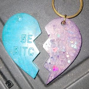Best Bitches resin key chains